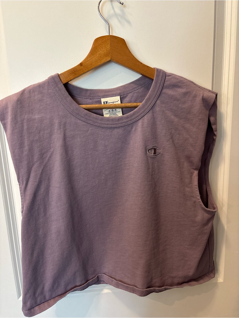 Champion Lavender Cropped Muscle Tee - Dusty Purple